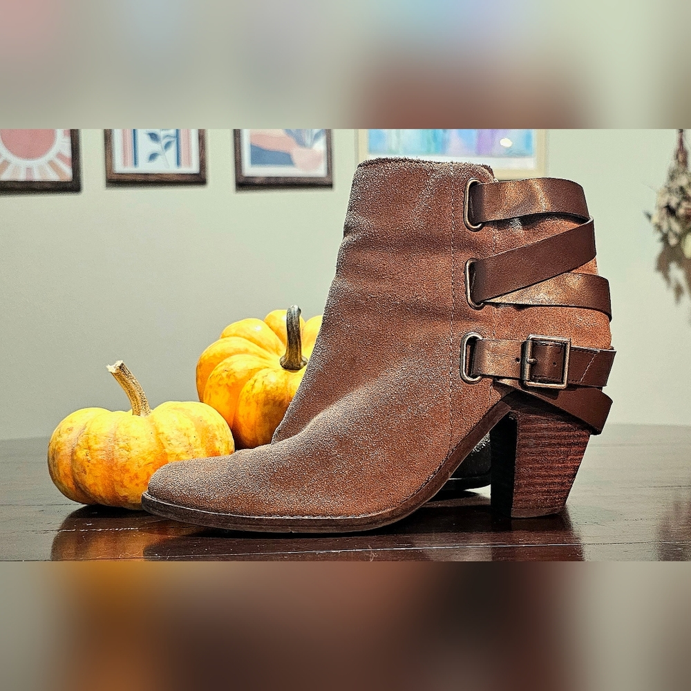 Brown Suede Booties